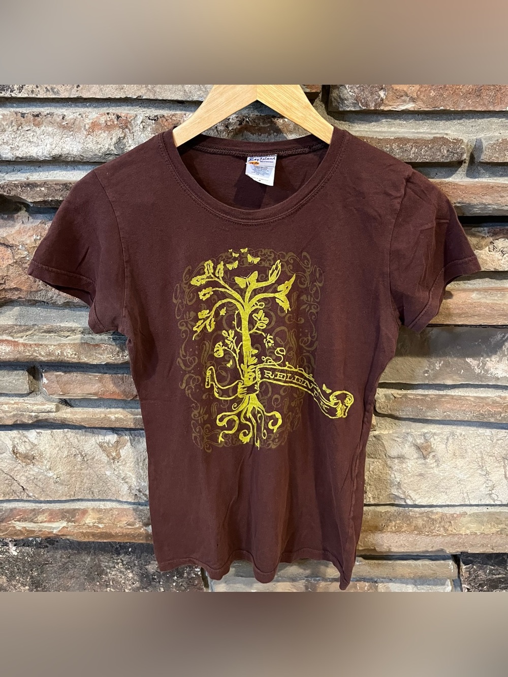 Reliant K Y2K Roots Graphic Tee - Brown & Yellow